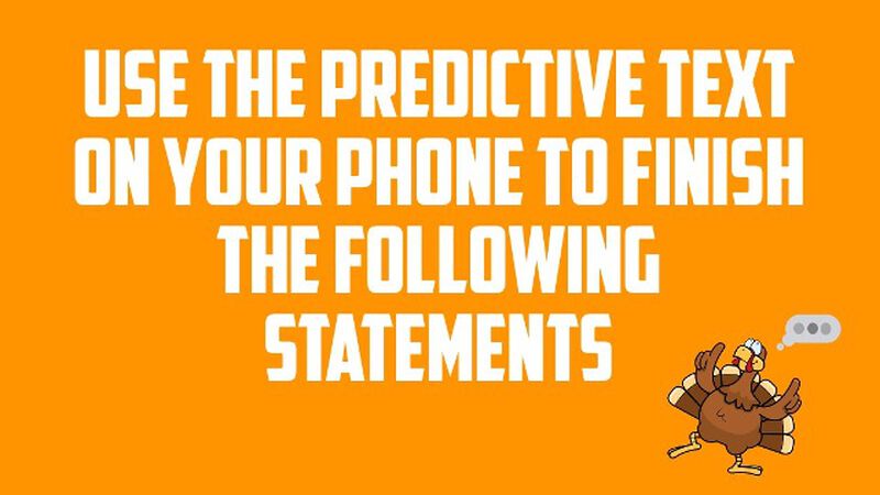 Predictive Prompts: Thanksgiving Edition